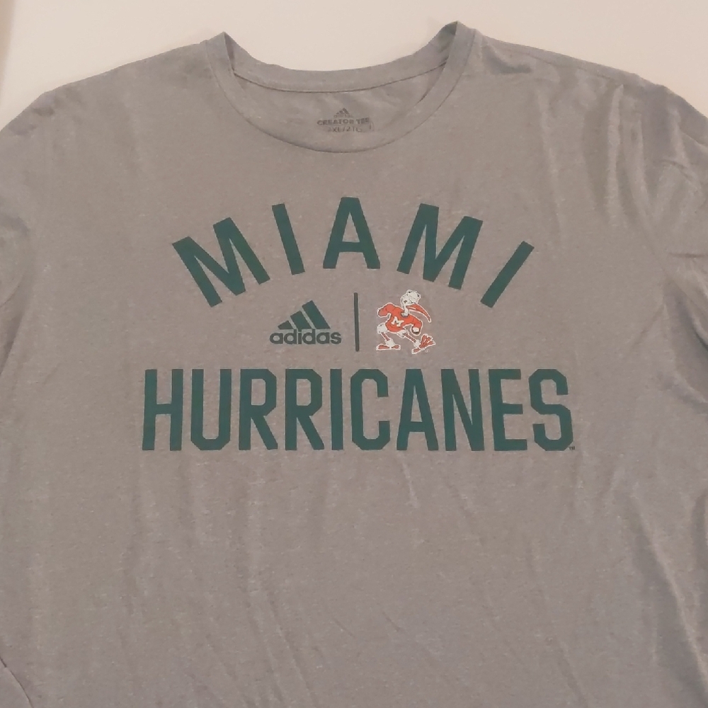 Adidas Miami Hurricanes Long Sleeve Shirt XXL